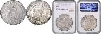 GERMAN STATES SAXONY-ALBERTINE 1 Thaler Maurice, Elector of Saxony (1547 - 1553), 1551, Dav 9787 NGC MS 63 |...