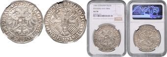 GERMAN STATES STOLBERG 1 Thaler Louis, Count of Stolberg (1535 - 1574), 1546, Dav 9866 NGC AU 58 STOLBERG 1...