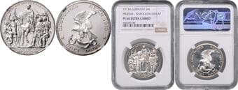 GERMAN STATES SINCE 1871 PRUSSIA 3 Mark Prussia 100th Anniversary of the Liberation Wars against France, 1913, (A),...