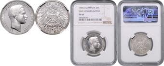 GERMAN STATES SINCE 1871 SAXE-COBURG AND GOTHA 2 Mark Saxe-Coburg and Gotha, 1905, A, Jäg 147 NGC PF 66 |...