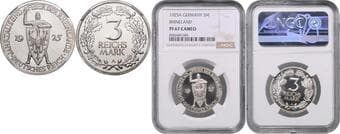 GERMAN STATES SINCE 1871 WEIMAR REPUBLIC 3 Mark Weimar Republic To Celebrate the 1000th Anniversary of the Rhineland,...