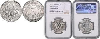 GERMAN STATES SINCE 1871 WEIMAR REPUBLIC 3 Mark Weimar Republic 1000th Anniversary of Nordhausen´s Elevation to...