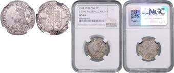 UNITED KINGDOM (ENGLAND) ELIZABETH I (1558 - 1603) 6 Penny Elizabeth I (1558 - 1603), 1562, Spink 2596 NGC MS 64 |...