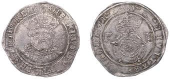 The Gary Oddie Collection of English Regal Shillings
Henry VIII (1509-1547), Third coinage, Testoon, Southwark, mm....