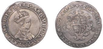 The Gary Oddie Collection of English Regal Shillings
Edward VI (1547-1553), Second period, 6 oz. issue, Shilling,...