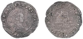The Gary Oddie Collection of English Regal Shillings
Edward VI (1547-1553), Third period, 3 oz. issue, Shilling,...