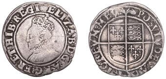 The Gary Oddie Collection of English Regal Shillings
Elizabeth I (1558-1603), Sixth issue, Shilling, mm. hand, bust...