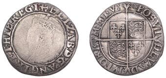 The Gary Oddie Collection of English Regal Shillings
Elizabeth I (1558-1603), Sixth issue, Shilling, mm. anchor...