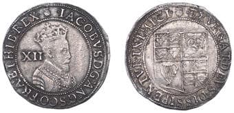 The Gary Oddie Collection of English Regal Shillings
James I (1603-1625), First coinage, Shilling, first bust, mm....