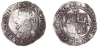 The Gary Oddie Collection of English Regal Shillings
Charles I (1625-1649), Tower mint (under Parliament), Shilling,...
