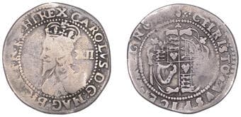 The Gary Oddie Collection of English Regal Shillings
Charles I (1625-1649), Worcester or Shrewsbury mint, Shilling,...