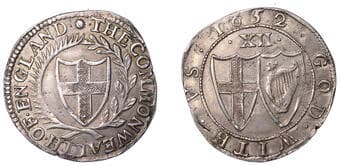 The Gary Oddie Collection of English Regal Shillings
Commonwealth (1649-1660), Shilling, 1652, mm. sun on obv. only,...