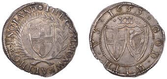 The Gary Oddie Collection of English Regal Shillings
Commonwealth (1649-1660), Shilling, 1653, mm. sun on obv. only,...