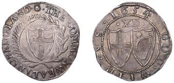 The Gary Oddie Collection of English Regal Shillings
Commonwealth (1649-1660), Shilling, 1654, mm. sun on obv. only,...