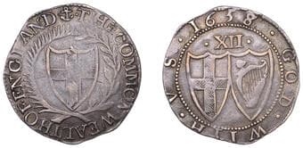 The Gary Oddie Collection of English Regal Shillings
Commonwealth (1649-1660), Shilling, 1658/7/6, mm. anchor on...