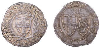 The Gary Oddie Collection of English Regal Shillings
Commonwealth (1649-1660), Shilling, 1660, mm. anchor on obv....