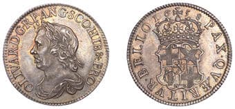 The Gary Oddie Collection of English Regal Shillings
Oliver Cromwell, Shilling, 1658, 6.03g/6h (Lessen J28; ESC 254;...
