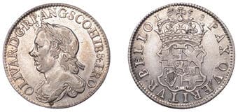 The Gary Oddie Collection of English Regal Shillings
Oliver Cromwell, Shilling, 1658, 5.99g/6h (Lessen J28; ESC 254,...
