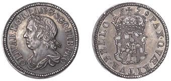 The Gary Oddie Collection of English Regal Shillings
An extremely rare Cromwell Shilling struck by Johann Sigismund...
