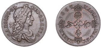 The Gary Oddie Collection of English Regal Shillings
Charles II (1660-1685), Milled coinage, Pattern Shilling [or...