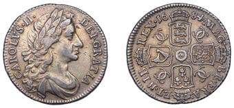 The Gary Oddie Collection of English Regal Shillings
Charles II (1660-1685), Milled coinage, Shilling, 1684, fourth...