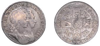 The Gary Oddie Collection of English Regal Shillings
William and Mary (1688-1694), Shilling, 1693/0, stop after...