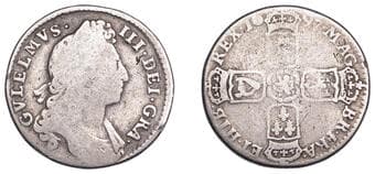 The Gary Oddie Collection of English Regal Shillings
William III (1694-1702), Shilling, 1697, first bust, reads...