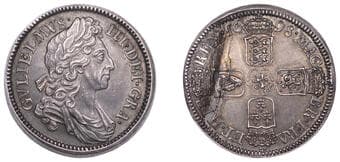 The Gary Oddie Collection of English Regal Shillings
An extremely rare 1698 Proof Shilling
William III...