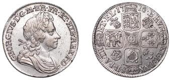 The Gary Oddie Collection of English Regal Shillings
George I (1714-1727), Shilling, 1716, first bust, roses and...