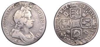 The Gary Oddie Collection of English Regal Shillings
George I (1714-1727), Shilling, 1724, second bust, w·c·c·...