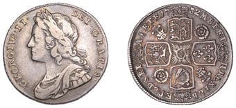 The Gary Oddie Collection of English Regal Shillings
George II (1727-1760), Shilling, 1732, roses and plumes, crowns...