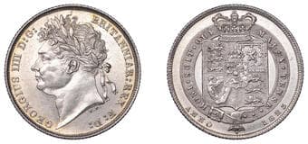 The Gary Oddie Collection of English Regal Shillings
George IV (1820-1830), Shilling, 1823, 5.64g/6h (ESC 2398; S...