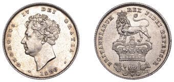 The Gary Oddie Collection of English Regal Shillings
George IV (1820-1830), Shilling, 1826, 5.69g/6h (ESC 2409; S...