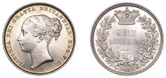 The Gary Oddie Collection of English Regal Shillings
Victoria (1837-1901), Shilling, 1839, second head, no initials,...