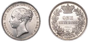 The Gary Oddie Collection of English Regal Shillings
Victoria (1837-1901), Shilling, 1840, 5.67g/6h (ESC 2983;...
