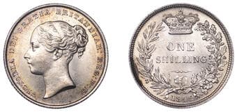 The Gary Oddie Collection of English Regal Shillings
Victoria (1837-1901), Shilling, 1842, 5.66g/6h (ESC 2987; S...