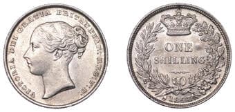 The Gary Oddie Collection of English Regal Shillings
Victoria (1837-1901), Shilling, 1843, 5.66g/6h (ESC 2989; S...