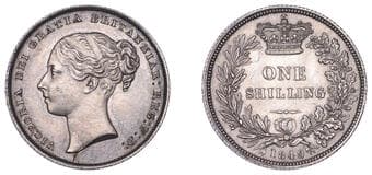 The Gary Oddie Collection of English Regal Shillings
Victoria (1837-1901), Shilling, 1849, 5.65g/6h (ESC 2995; S...