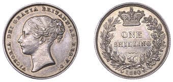 The Gary Oddie Collection of English Regal Shillings
Victoria (1837-1901), Shilling, 1850/46, 5.66g/6h (ESC 2997;...
