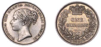 The Gary Oddie Collection of English Regal Shillings
Victoria (1837-1901), Shilling, 1850, 5.63g/6h (ESC 2996; S...