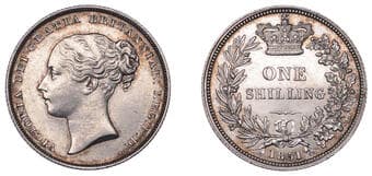 The Gary Oddie Collection of English Regal Shillings
Victoria (1837-1901), Shilling, 1851, 5.65g/6h (ESC 2999; S...