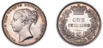 The Gary Oddie Collection of English Regal Shillings
Victoria (1837-1901), Shilling, 1854, 5.67g/6h (ESC 3004; S...
