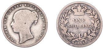 The Gary Oddie Collection of English Regal Shillings
Victoria (1837-1901), Shilling, 1857, d over inverted g in f d,...