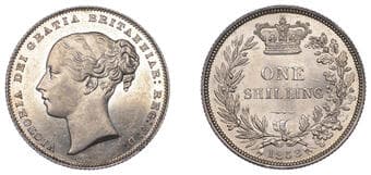 The Gary Oddie Collection of English Regal Shillings
Victoria (1837-1901), Shilling, 1858, 5.65g/6h (ESC 3011; S...