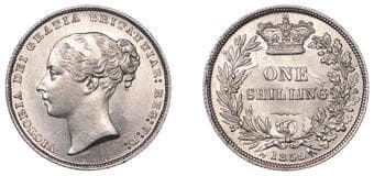 The Gary Oddie Collection of English Regal Shillings
Victoria (1837-1901), Shilling, 1859, 5.64g/6h (ESC 3015; S...