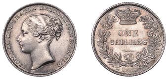 The Gary Oddie Collection of English Regal Shillings
Victoria (1837-1901), Shilling, 1860, 5.68g/6h (ESC 3018; S...