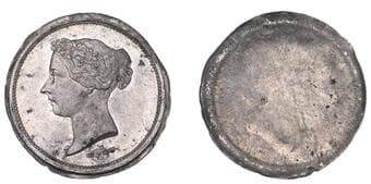 The Gary Oddie Collection of English Regal Shillings
Victoria (1837-1901), Uniface trial for the obv. of a Pattern...