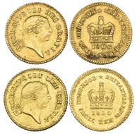 George III, third-guineas (2), 1806, 1810 (S. 3740), light flecks and scuffs, generally good very fine (2) Estimate:...