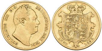 g William IV, sovereign, 1832, very good to fine Estimate: 700 - 800 GBP