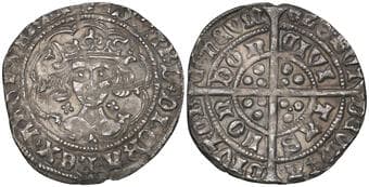 Edward IV (First reign, 1461-70), Light Coinage (from 1464/5), groat, London mint, type Vd, m.m. rose/rose, rev., extra...